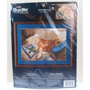 Plaid Bucilla Counted Cross Stitch Kit Golden Dreams #43474 NOS 2004 Sealed